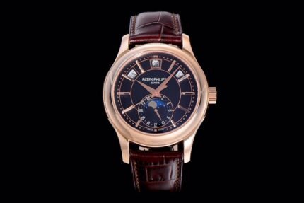 Annual Calendar Complications 5205R RG GRF Best Edition Black dial on Brown leather strap A324