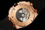 AP ROO 43mm 26420 Ceramic Bezel RG APSF 1:1 Best Edition Black/Silver Dial On Black Rubber Strap Super Clone SA4401(Free Sprung)
