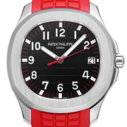 Aquanaut 5167 SS 3KF Best Edition Gray Dial On Red Rubber Strap A324 Super Clone V2