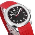 Aquanaut 5167 SS 3KF Best Edition Gray Dial On Red Rubber Strap A324 Super Clone V2