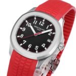 Aquanaut 5167 SS 3KF Best Edition Gray Dial On Red Rubber Strap A324 Super Clone V2