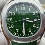 Aquanaut 5168G 42mm Gain Weight 3KF 1:1 Best Edition Green Dial on Green Rubber Strap 324CS