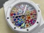Audemars Piguet Royal Oak 15500 41mm White Ceramic Classic Octagonal Bezel Tapisserie Dial White Ceramic Strap