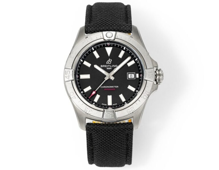 Avenger Chronometer 42mm SS BLSF 1:1 Best Edition Black Dial On Black Nylon Strap A2824