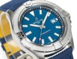 Avenger Chronometer 42mm SS BLSF 1:1 Best Edition Blue Dial On Blue Nylon Strap A2824