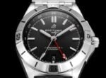 Chronomat 40mm GMT SS TWSF 1:1 Best Edition Black Dial on SS Bracelet A2836