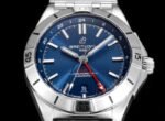 Chronomat 40mm GMT SS TWSF 1:1 Best Edition Blue Dial on SS Bracelet A2836