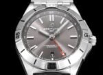 Chronomat 40mm GMT SS TWSF 1:1 Best Edition Gray Dial on SS Bracelet A2836