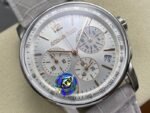 Code 11.59 Chrono 26393 SS APSF 1:1 Best Edition Silver Dial On Gray Leather Strap Super Clone SA4401