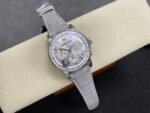 Code 11.59 Chrono 26393 SS APSF 1:1 Best Edition Silver Dial On Gray Leather Strap Super Clone SA4401