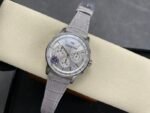 Code 11.59 Chrono 26393 SS APSF 1:1 Best Edition Silver Dial On Gray Leather Strap Super Clone SA4401