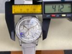 Code 11.59 Chrono 26393 SS APSF 1:1 Best Edition Silver Dial On Gray Leather Strap Super Clone SA4401