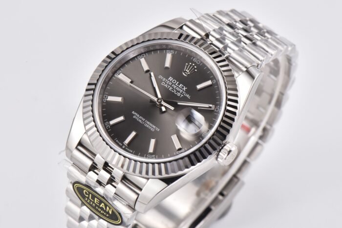 DateJust 41 126334 904L SS V2 VSF 1:1 Best Edition Gray Dial Stick Marker On Jubilee Bracelet DD3235