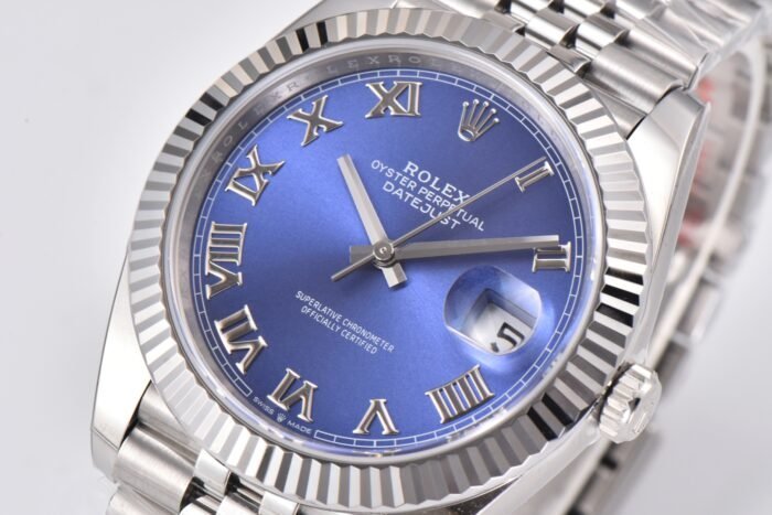 DateJust 41mm 126334 904 SS AR+F V2 1:1 Best Edition Blue Dial Roman Markers on Jubilee Bracelet SH3235