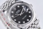DateJust 41mm 126334 904 SS QF V2 1:1 Best Edition Black Dial Diamond Marker On Jubilee Bracelet DD3235