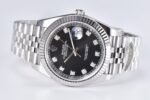 DateJust 41mm 126334 904 SS QF V2 1:1 Best Edition Black Dial Diamond Marker On Jubilee Bracelet DD3235