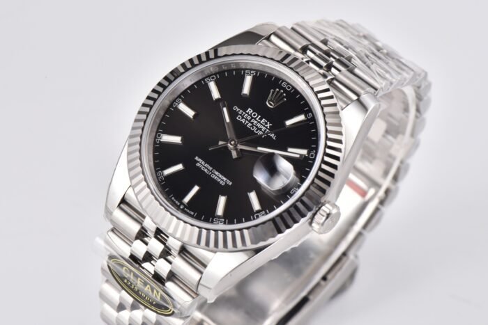 DateJust 41mm 126334 904 SS QF V2 1:1 Best Edition Black Dial Stick Marker On Jubilee Bracelet SH3235
