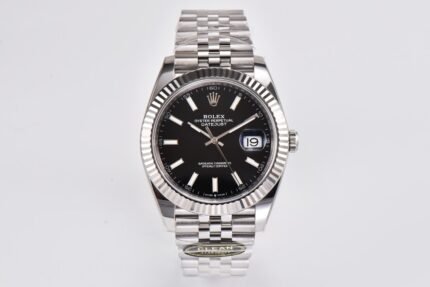 DateJust 41mm 126334 904 SS QF V2 1:1 Best Edition Black Dial Stick Marker On Jubilee Bracelet SH3235