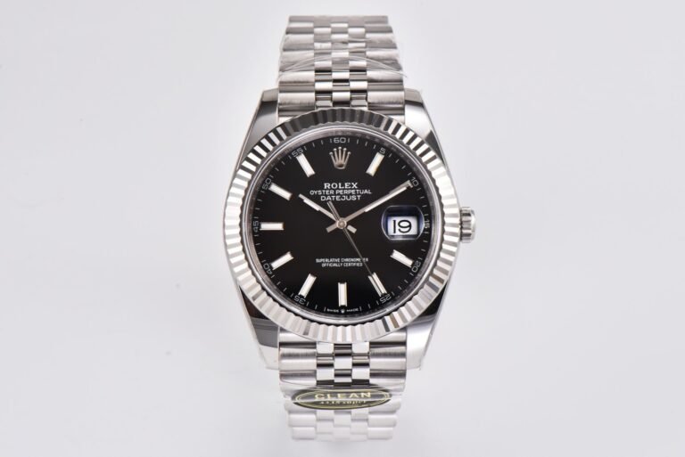 DateJust 41mm 126334 904 SS QF V2 1:1 Best Edition Black Dial Stick Marker On Jubilee Bracelet SH3235