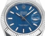 DateJust 41mm 126334 904 SS QF V2 1:1 Best Edition Blue Fluted Dial Stick Marker On Jubilee Bracelet DD3235