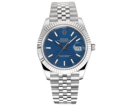 DateJust 41mm 126334 904 SS QF V2 1:1 Best Edition Blue Fluted Dial Stick Marker On Jubilee Bracelet DD3235