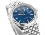 DateJust 41mm 126334 904 SS QF V2 1:1 Best Edition Blue Fluted Dial Stick Marker On Jubilee Bracelet DD3235