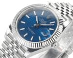 DateJust 41mm 126334 904 SS QF V2 1:1 Best Edition Blue Fluted Dial Stick Marker On Jubilee Bracelet DD3235