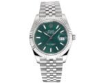DateJust 41mm 126334 904 SS QF V2 1:1 Best Edition Green Dial Stick Marker On Jubilee Bracelet DD3235