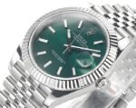 DateJust 41mm 126334 904 SS QF V2 1:1 Best Edition Green Dial Stick Marker On Jubilee Bracelet DD3235
