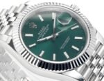 DateJust 41mm 126334 904 SS QF V2 1:1 Best Edition Green Dial Stick Marker On Jubilee Bracelet DD3235
