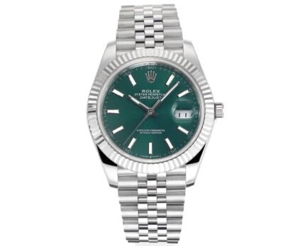 DateJust 41mm 126334 904 SS QF V2 1:1 Best Edition Green Dial Stick Marker On Jubilee Bracelet DD3235