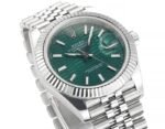 DateJust 41mm 126334 904 SS QF V2 1:1 Best Edition Green Fluted Dial Stick Marker On Jubilee Bracelet DD3235