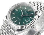 DateJust 41mm 126334 904 SS QF V2 1:1 Best Edition Green Fluted Dial Stick Marker On Jubilee Bracelet DD3235