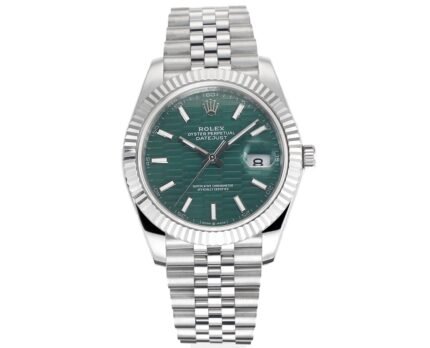 DateJust 41mm 126334 904 SS QF V2 1:1 Best Edition Green Fluted Dial Stick Marker On Jubilee Bracelet DD3235