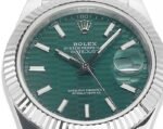 DateJust 41mm 126334 904 SS QF V2 1:1 Best Edition Green Fluted Dial Stick Marker On Jubilee Bracelet DD3235