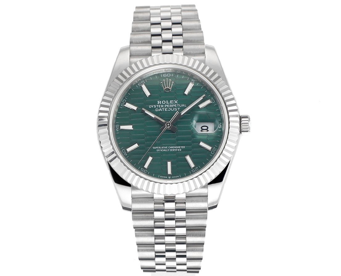 DateJust 41mm 126334 904 SS QF V2 1:1 Best Edition Green Fluted Dial Stick Marker On Jubilee Bracelet DD3235 DateJust 41mm 126334 904 SS QF V2 1:1 Best Edition Green Fluted Dial Stick Marker On Jubilee Bracelet DD3235