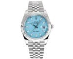 DateJust 41mm 126334 904 SS QF V2 1:1 Best Edition Ice Blue Dial Stick Marker On Jubilee Bracelet DD3235