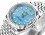 DateJust 41mm 126334 904 SS QF V2 1:1 Best Edition Ice Blue Dial Stick Marker On Jubilee Bracelet DD3235