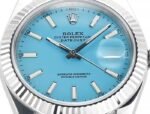 DateJust 41mm 126334 904 SS QF V2 1:1 Best Edition Ice Blue Dial Stick Marker On Jubilee Bracelet DD3235