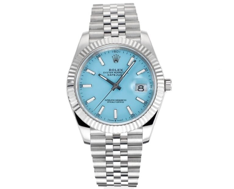 DateJust 41mm 126334 904 SS QF V2 1:1 Best Edition Ice Blue Dial Stick Marker On Jubilee Bracelet DD3235