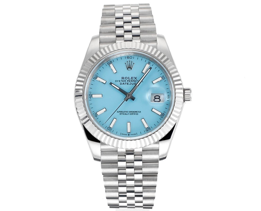 DateJust 41mm 126334 904 SS QF V2 1:1 Best Edition Ice Blue Dial Stick Marker On Jubilee Bracelet DD3235 DateJust 41mm 126334 904 SS QF V2 1:1 Best Edition Ice Blue Dial Stick Marker On Jubilee Bracelet DD3235