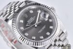DateJust 41mm 126334 904 SS QF V2 1:1 Best Edition Rhodium Dial Diamond Marker On Jubilee Bracelet DD3235
