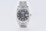 DateJust 41mm 126334 904 SS QF V2 1:1 Best Edition Rhodium Dial Diamond Marker On Jubilee Bracelet DD3235