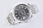 DateJust 41mm 126334 904 SS QF V2 1:1 Best Edition Rhodium Dial Diamond Marker On Jubilee Bracelet DD3235