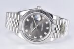 DateJust 41mm 126334 904 SS QF V2 1:1 Best Edition Rhodium Dial Diamond Marker On Jubilee Bracelet DD3235