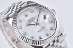 DateJust 41mm 126334 904 SS QF V2 1:1 Best Edition White MOP Dial Diamond Marker On Jubilee Bracelet DD3235