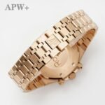 Lady Royal Oak 33mm 67651 RG ZF 1:1 Best Edition Brown Textured Dial on RG Bracelet RONDA Quartz