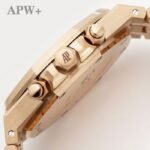 Lady Royal Oak 33mm 67651 RG ZF 1:1 Best Edition Brown Textured Dial on RG Bracelet RONDA Quartz