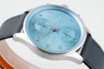 Portuguese Chrono IW371626 ZF 1:1 Best Edition Light Blue Dial on Blue Leather Strap A69355