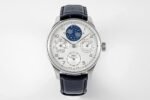 Portuguese IW503406 Real PR SS APSF 1:1 Best Edition White Dial On Black Leather Strap A52610
